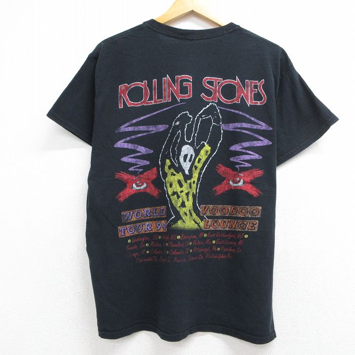 古着通販 L☆古着 半袖 ロック バンド Tシャツ メンズ ローリング