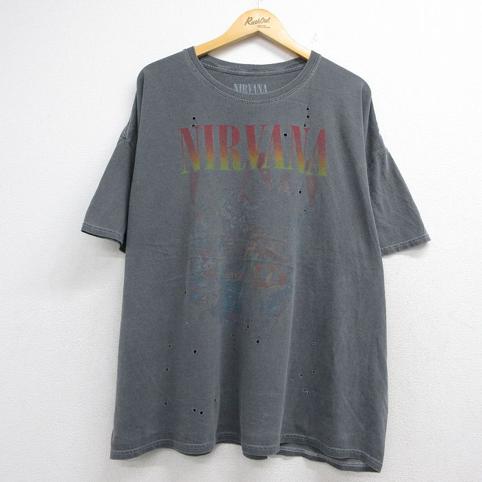 ニルヴァーナ 半袖Tシャツ グレー メンズXL相当 | 古着