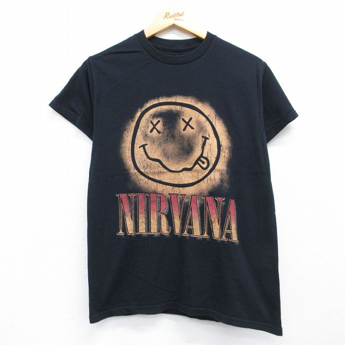 ニルヴァーナ 半袖ロックバンドTシャツ ブラック メンズS相当 | 古着