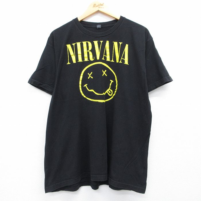 半袖Tシャツ ニルヴァーナプリント ブラック メンズXL相当 | 古着