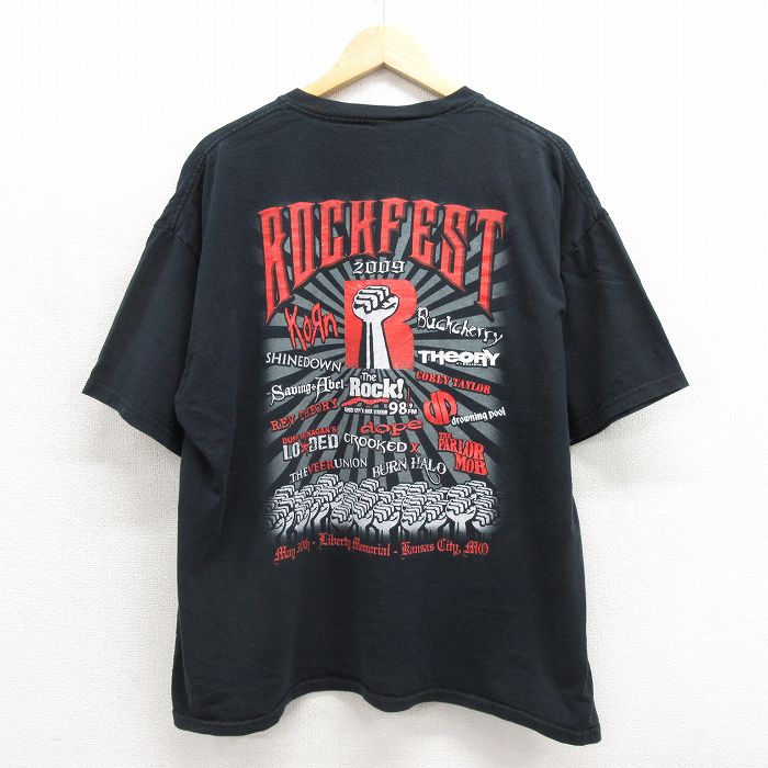 古着通販 XL☆古着 半袖 ビンテージ ロック バンド Tシャツ メンズ 00