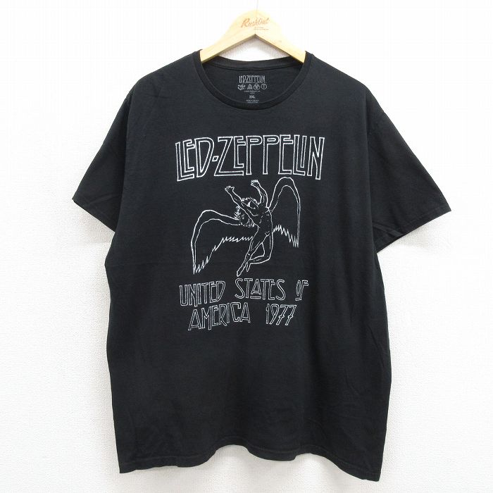 レッドツェッペリン 半袖Tシャツ ブラック メンズXL相当 | 古着