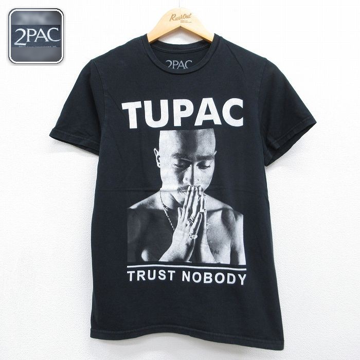 半袖Tシャツ トゥパック2PACプリント ブラック メンズS相当 | 古着