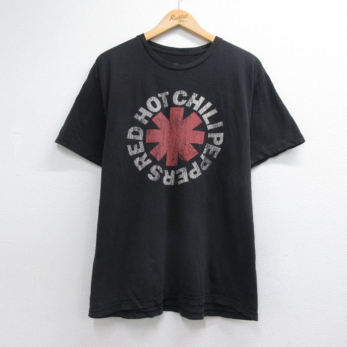 レッドホットチリペッパーズ 半袖Tシャツ レッチリプリント ブラック メンズL相当 | 古着
