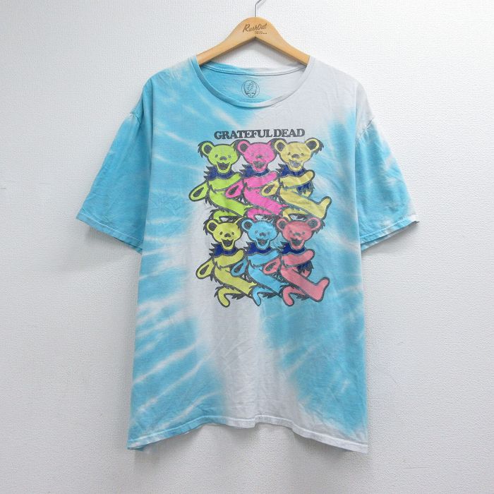 グレイトフルデッド 半袖Tシャツ タイダイ ライトブルー メンズXL相当 | 古着