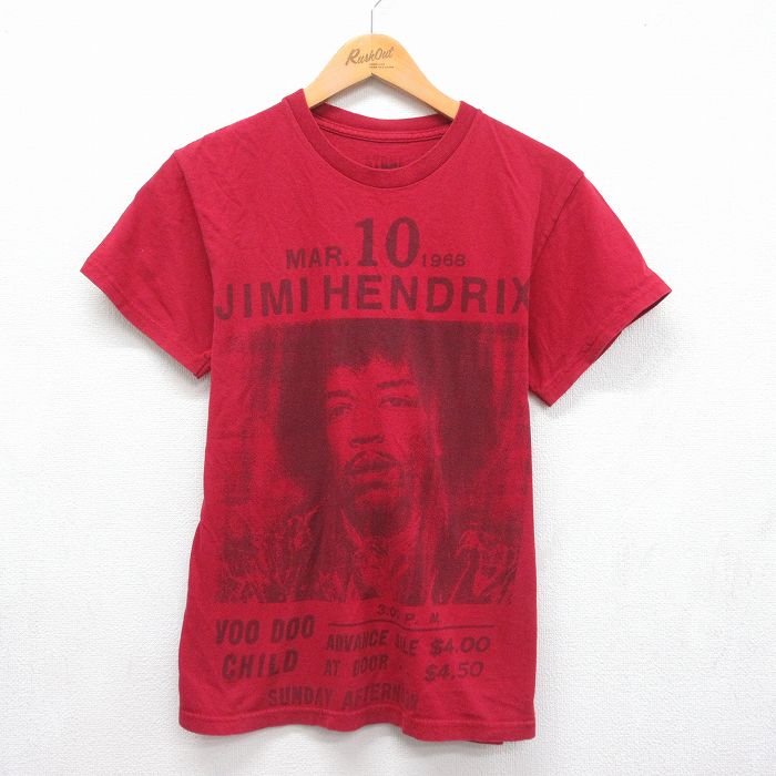 ジミヘンドリックス 半袖Tシャツ レッド メンズM相当 | 古着