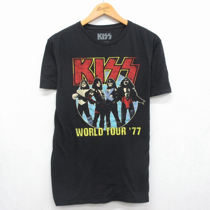 キッス 半袖Tシャツ KISSプリント ブラック メンズXL相当 | 古着