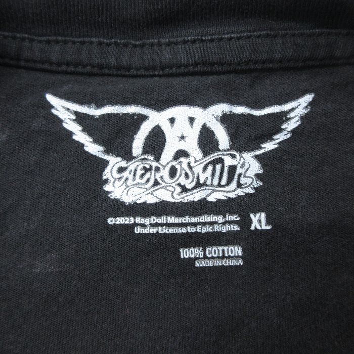 古着通販 XL☆古着 半袖 ロック バンド Tシャツ メンズ エアロスミス
