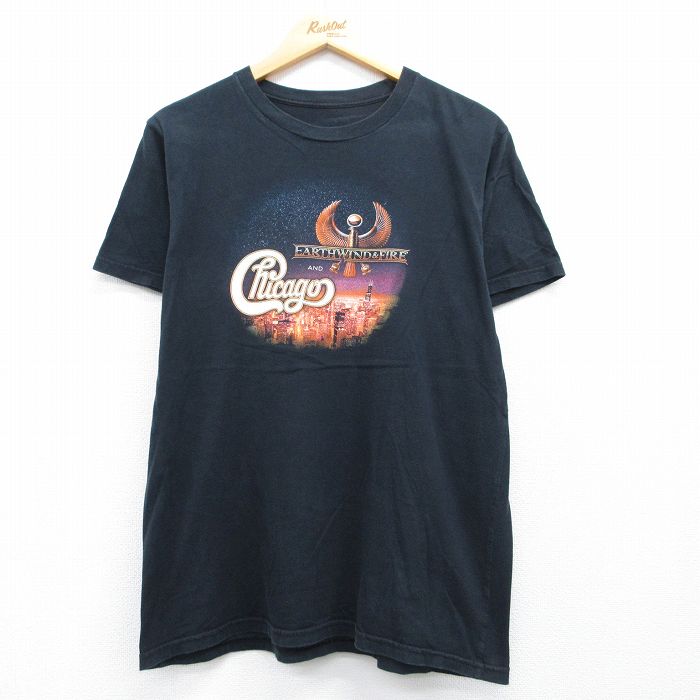 半袖ロックバンドTシャツ シカゴ ブラック メンズL相当 | 古着