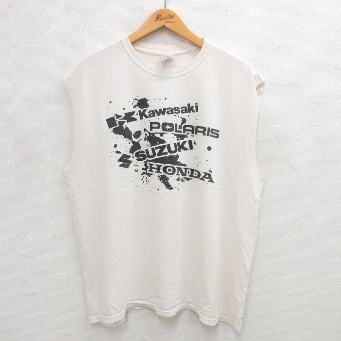 00s ノースリーブTシャツ ホンダ ホワイト XL | 古着