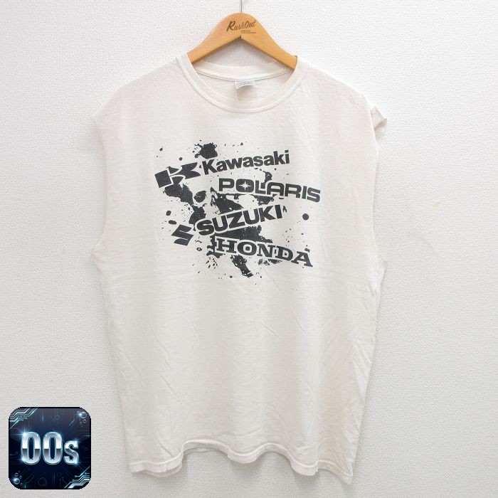 【50%OFF】00s ノースリーブTシャツ ホンダ ホワイト XL | 古着