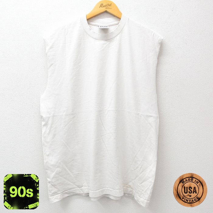 【50%OFF】PRO CLUB 90s ノースリーブTシャツ ホワイト XL | 古着