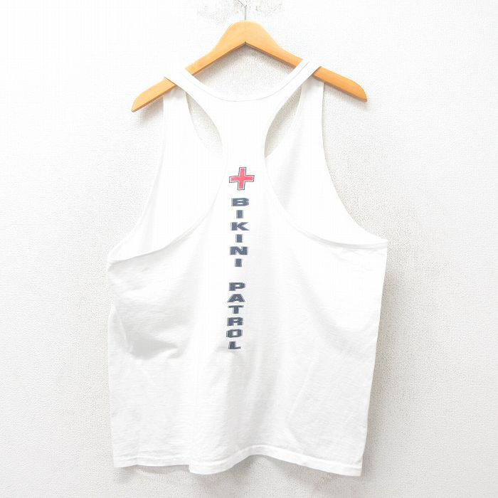 XL★古着 ビンテージ タンクトップ メンズ 90年代 90s ビキニパトロール 白 ホワイト 25jun07 中古