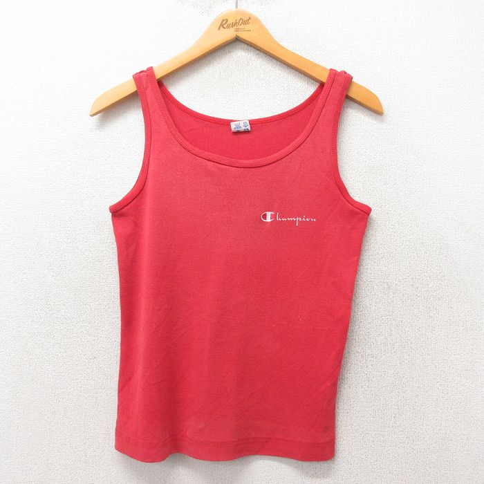 【50%OFF】チャンピオン 80s タンクトップ ワンポイントロゴ レッド S | 古着