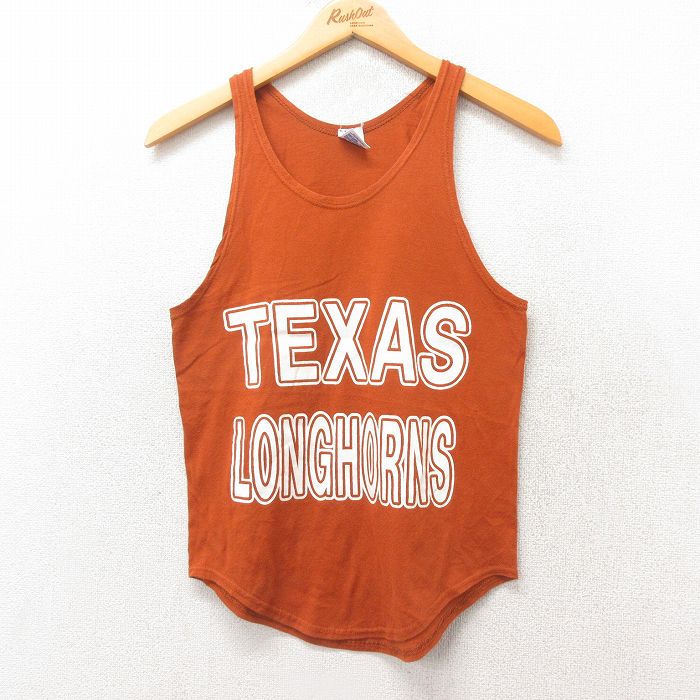 XS★古着 ラッセル ビンテージ タンクトップ メンズ 80年代 80s テキサス USA製 茶 ブラウン 25jun07 中古