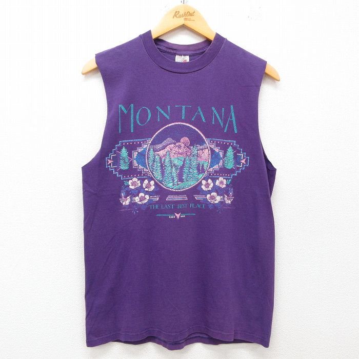 90s ノースリーブTシャツ モンタナ パープル M | 古着