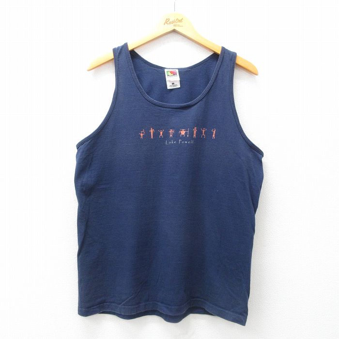フルーツオブザルーム 00s タンクトップ Lake Powell ネイビー L | 古着
