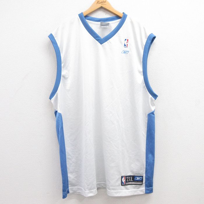 リーボック 00s ノースリーブTシャツ NBA メッシュ ホワイト XL | 古着