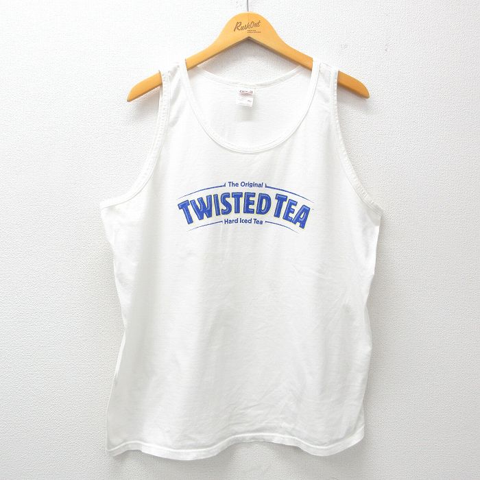 00s タンクトップ TWISTED TEA ホワイト XL | 古着