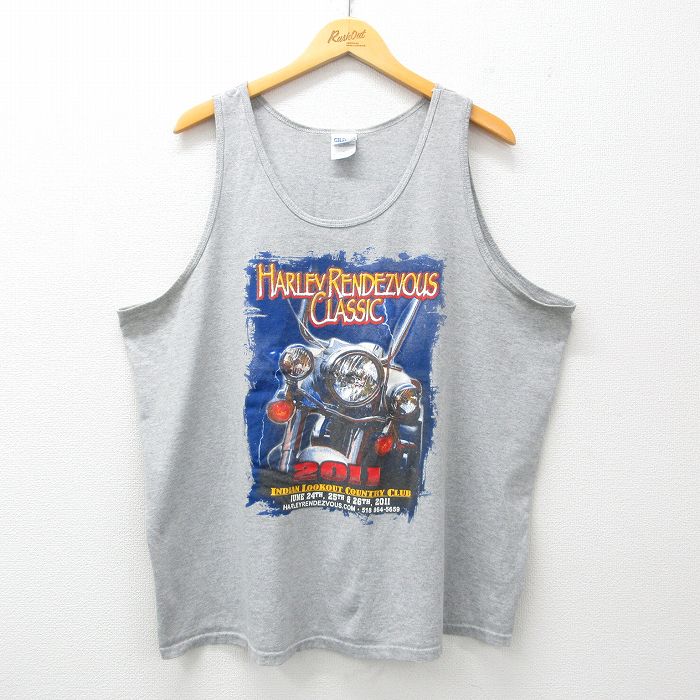 タンクトップ バイク グレー XL | 古着