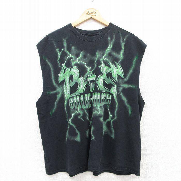 【50%OFF】ノースリーブTシャツ ビリーアイリッシュ ブラック XL | 古着