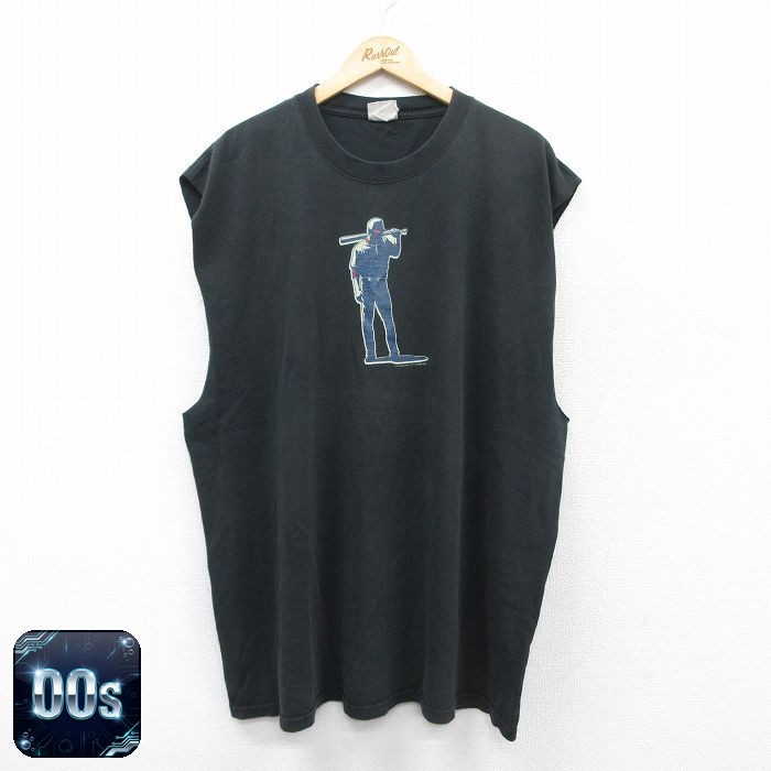 【50%OFF】リー 00s ノースリーブTシャツ MLB ブラック XL | 古着
