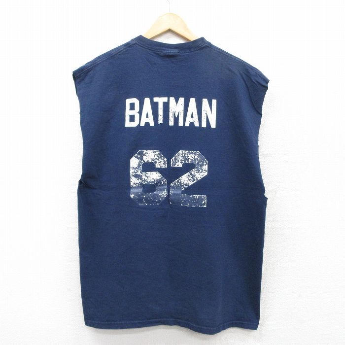ヘインズ 00s ノースリーブTシャツ BATMAN ネイビー XL | 古着
