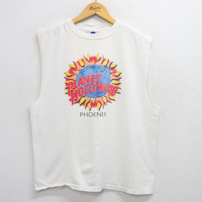 プラネットハリウッド ノースリーブTシャツ フェニックス ホワイト XL | 古着