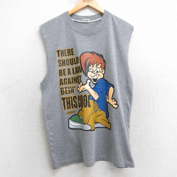 90s ノースリーブTシャツ グレー L | 古着