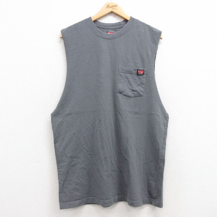 ラングラー ノースリーブTシャツ 胸ポケット グレー L | 古着