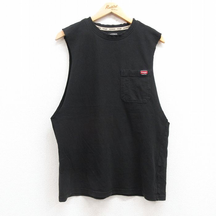 【50%OFF】ラングラー ノースリーブTシャツ 胸ポケット ブラック M | 古着