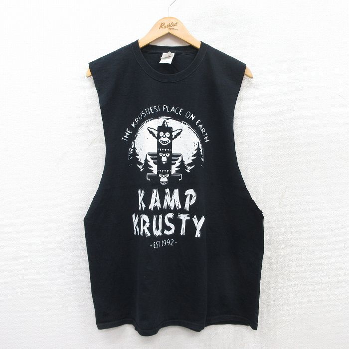 フルーツオブザルーム ノースリーブTシャツ トーテムポール ブラック XL | 古着