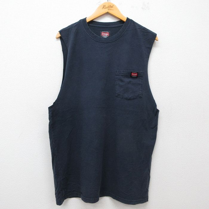 ラングラー ノースリーブTシャツ 胸ポケット ネイビー L | 古着