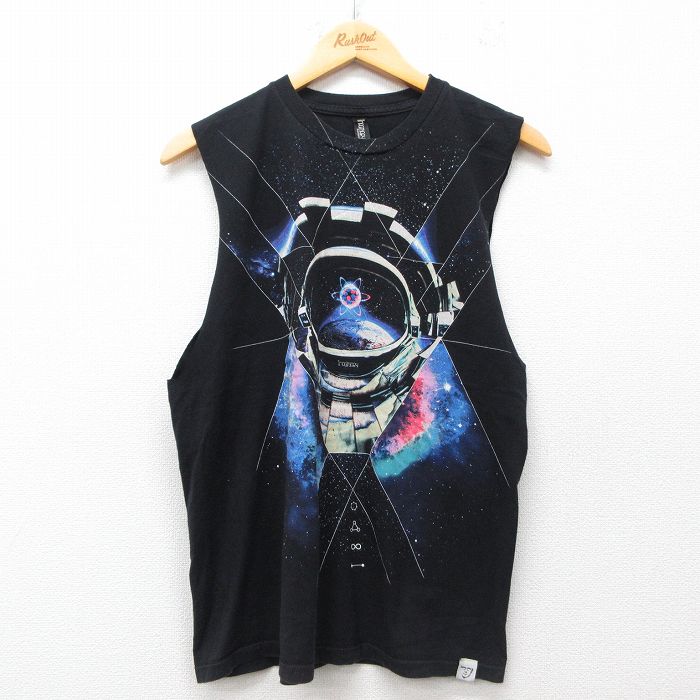 ノースリーブTシャツ 宇宙 ブラック M | 古着