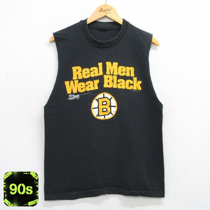 【50%OFF】90s 半袖Tシャツ ボストンブルーインズ ブラック M | 古着