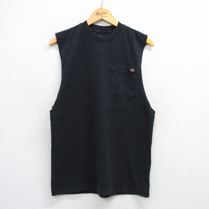 ディッキーズ ノースリーブTシャツ 胸ポケット付き ブラック L | 古着