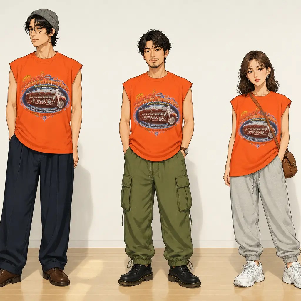 古着通販 XL☆古着 ハーレーダビッドソン ノースリーブ Tシャツ メンズ