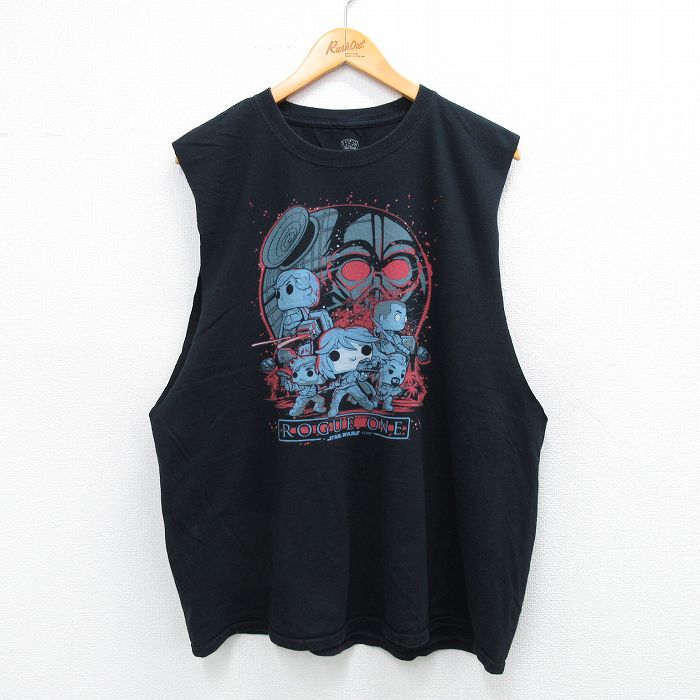 ノースリーブTシャツ スターウォーズ ブラック XL | 古着