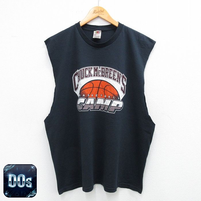 フルーツオブザルーム 00s ノースリーブTシャツ バスケットボール ブラック XL | 古着