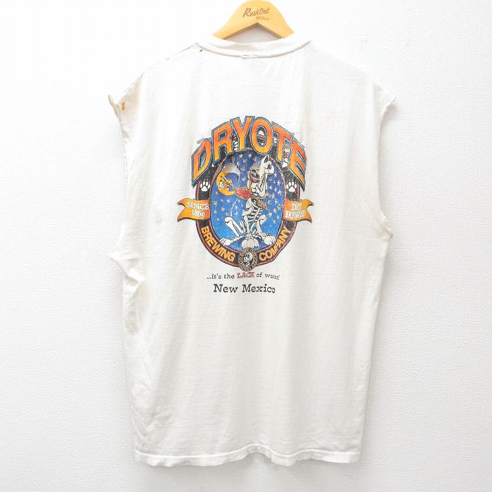 ヘインズ 90s ノースリーブTシャツ 骨 ホワイト XL | 古着