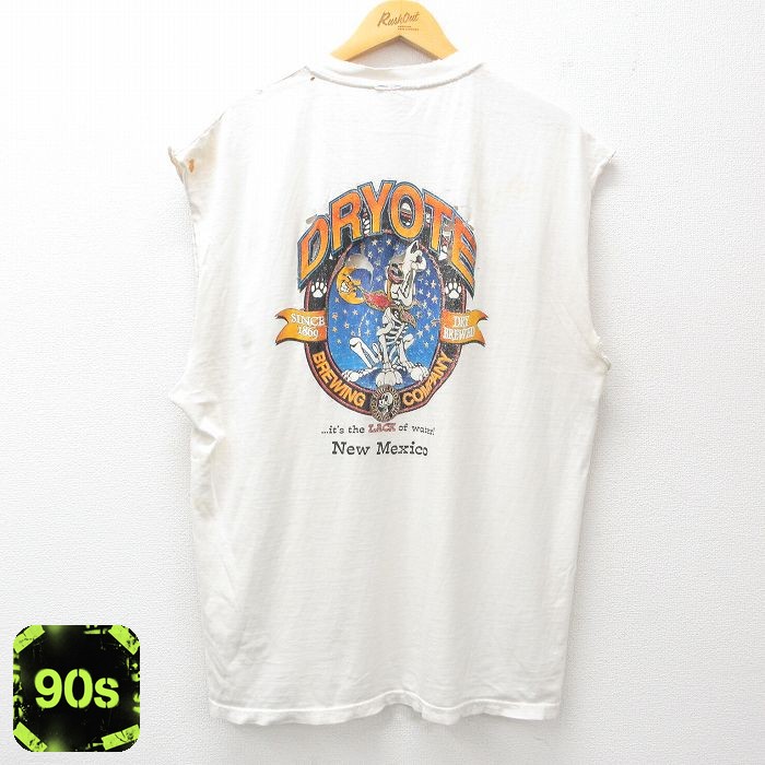 ヘインズ 90s ノースリーブTシャツ 骨 ホワイト XL | 古着