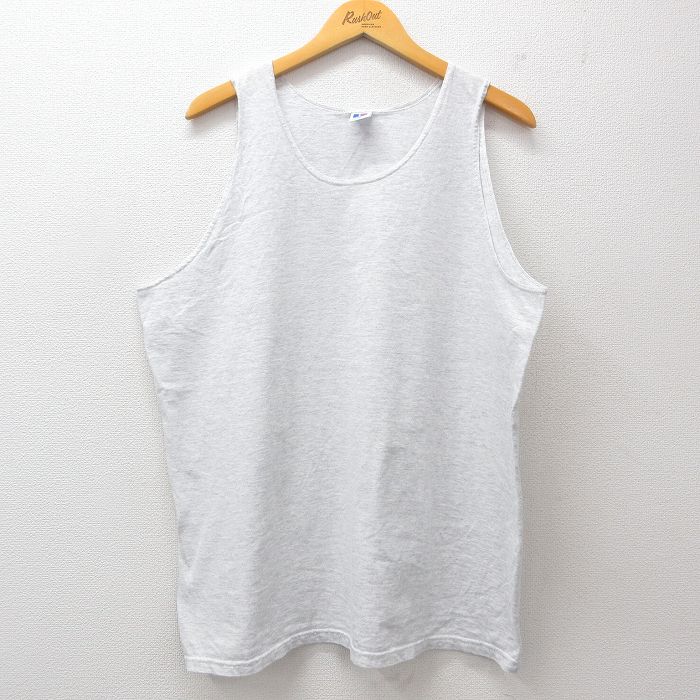 ラッセル 80s タンクトップ 霜降り グレー XL | 古着