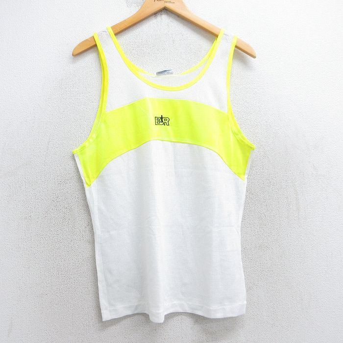 90s タンクトップ メッシュ ホワイト M | 古着