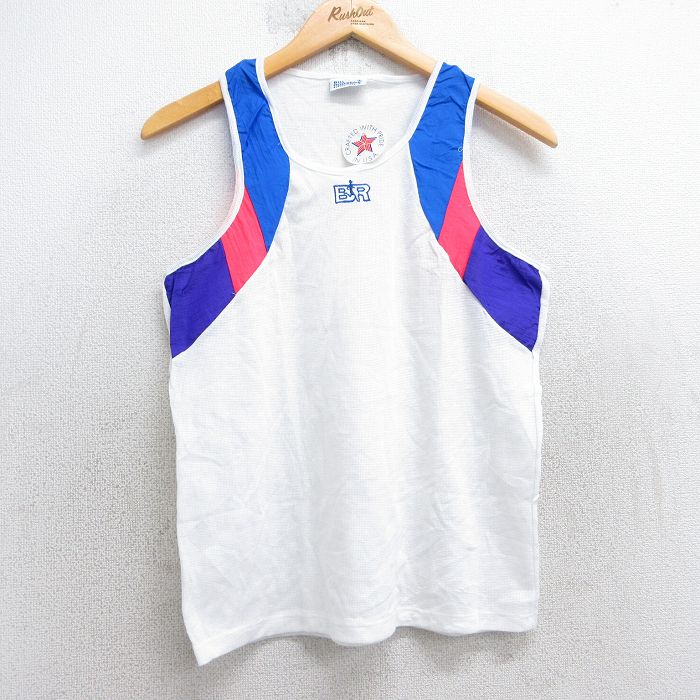 S★古着 ビンテージ タンクトップ メンズ 90年代 90s BR クルーネック USA製 デッドストック 白他 ホワイト 25aug01 中古