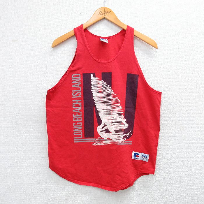 ラッセル 90s タンクトップ セーリング レッド M | 古着