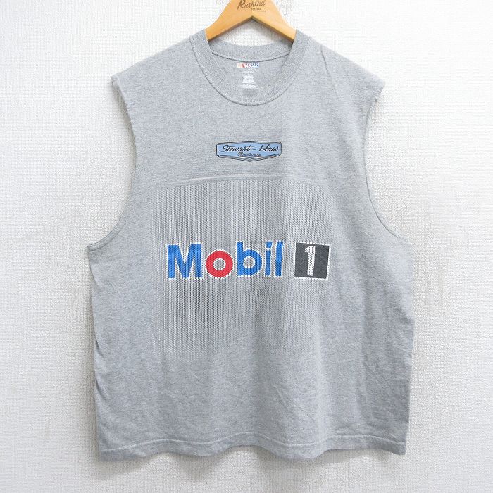 【50%OFF】ノースリーブTシャツ NASCARモバイル グレー XL | 古着