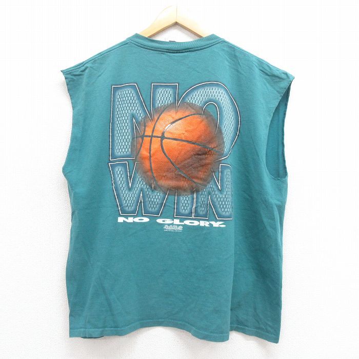 90s ノースリーブTシャツ バスケットボール グリーン XL | 古着