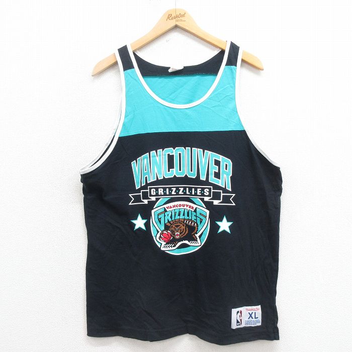 XL★古着 タンクトップ メンズ NBA バンクーバーグリズリーズ コットン 黒他 ブラック バスケットボール 25aug13 中古