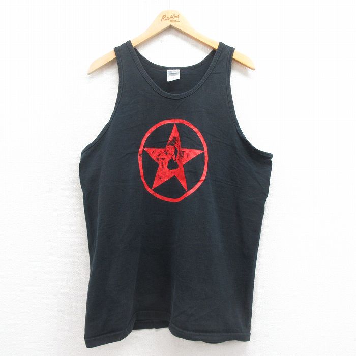 XL★古着 ビンテージ タンクトップ メンズ 00年代 00s BLOCKSTAR コットン 黒 ブラック 25aug13 中古