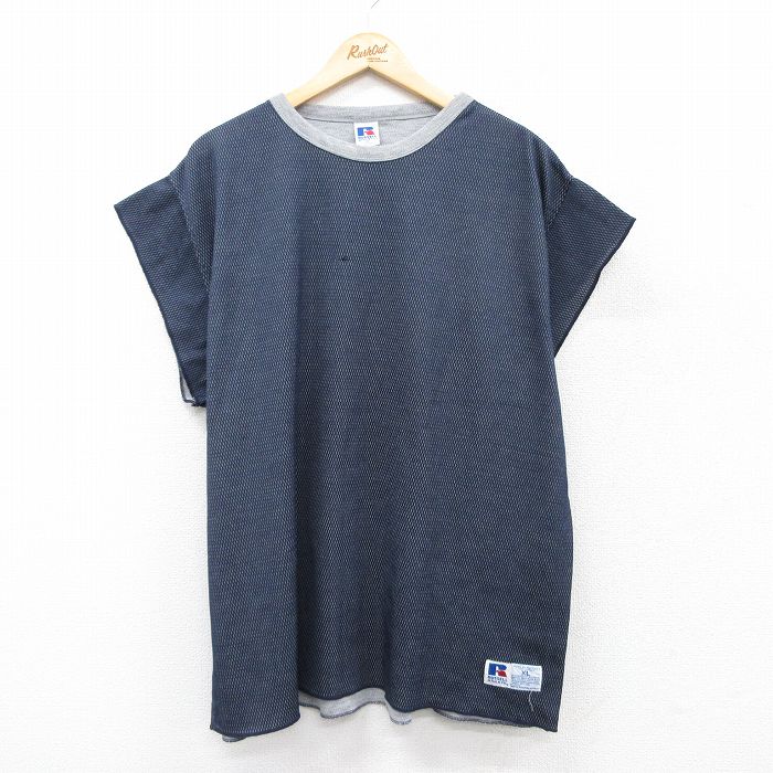ラッセル 00s ノースリーブTシャツ ネイビー XL | 古着